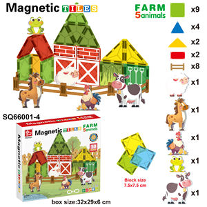 Ensemble de blocs de <span class=keywords><strong>construction</strong></span> magnétiques en plastique 3D pour garçons, filles, enfants, jouets éducatifs pour tout-petits - Product Image 4