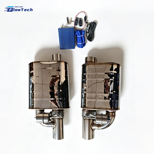High Performance Universal Vacuum Muffler Stainless Steel Exhaust System Performance Muffler 3 Inch 2.5 Inch Oval Design <b>Polish</b> - Product Image 3