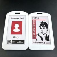 Badge d'identification numérique pour employé de bureau, 4 couleurs, alimenté par batterie, carte d'identité E Ink, carte intelligente BLE NFC, étiquette de nom numérique, badge électronique