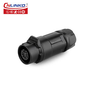 מחבר עמיד למים IP68 LP12 זכר ונקבה 5 פינים מגעי סגסוגת נחושת לציוד תעשייתי - Product Image 4