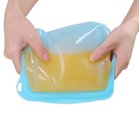 Sac alimentaire en silicone durable, sans BPA, personnalisable, résistant au congélateur, de qualité alimentaire, réutilisable, avec fermeture éclair