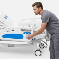 Manuelles Kaltgewalztes Stahl-Krankenbett Multifunktionales Verstellbares Patientenpflegebett Heim-Krankenhaus-Möbel CE ISO Zertifiziert Klasse I