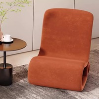 Fauteuil simple de style italien, moderne et minimaliste, en métal, pour salon, balcon, forme unique, luxe léger, design hôtelier