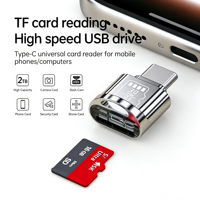 Portable Type-C OTG USB Adapter with TF Card Reader for Android Phones and Tablets Mini Card Reader in Stock