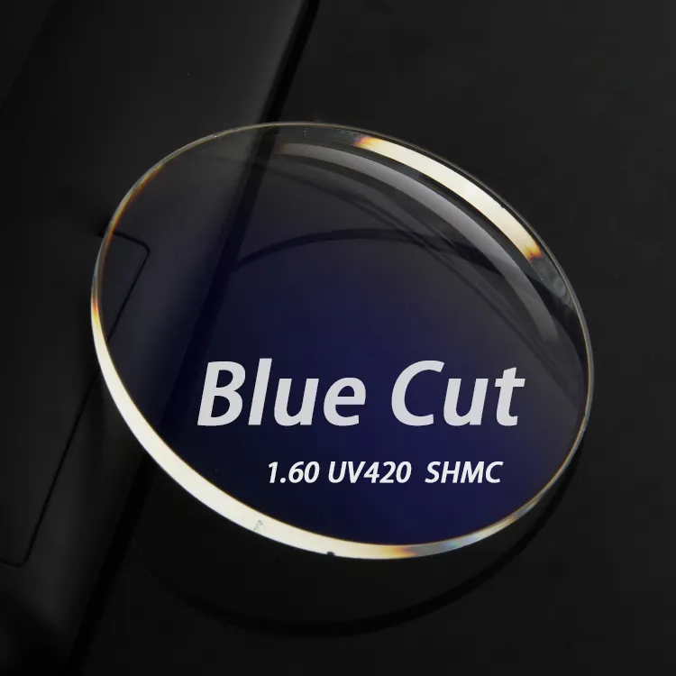 ऑप्टिकल उच्च गुणवत्ता 1.56 नीले ब्लॉक एएसपी Uv400 एकल दृष्टि विरोधी नीले रंग के चश्मे ब्लू कट लेंस
