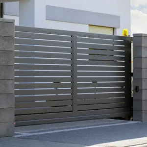 Driveway Aluminium Metal Steel Gates And Fences Double Swing Wrought Iron Fencing Small Latest Main Gate Designs For Yard