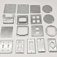 CETL certifié 3/8 pouces surélevé carré métal galvanisé acier Double duplex prises deux dispositifs plaque murale couverture de Surface