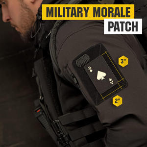 Parche de tela de lona ecológica con lentejuelas bordadas termoadhesivas, diseño de As de Espadas Noctilucente y Tarjeta de la Muerte, para ropa y chaquetas - Product Image 2