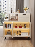 Meuble de séparation de style crème pour salon, armoire à vin, meuble d'appoint de salle à manger, table d'appoint de canapé