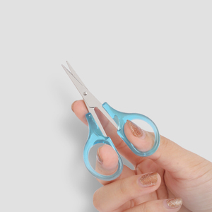 Mini Stainless Steel Beard <strong>Mustache</strong> Hair Eyebrow Nose Trimmer <strong>Scissor</strong> with Cover for Personal Care - Product Image 4