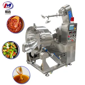 Mesin pencampur Masakan Makanan industri kapasitas besar pabrik Pasta saus penggunaan 200l mesin pencampur penggoreng planet otomatis biaya