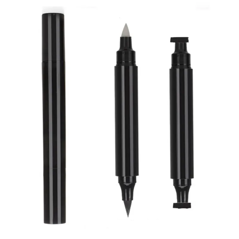 Cool black eyeliner and waterproof long-lasting natural eyebrow pencil Triangle wing tail stamp Private Label eyeliner