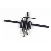 Mini perceuse circulaire à bois réglable, 30-300mm, scie à trous en plastique, Kit de coupe-mèche outil de perçage pour aluminium