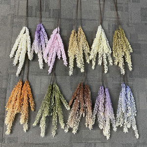 Flores Artificiales Queyiyi, Hierba de Cola de Zorro, Bonsái, Espigas de Mijo y Cañas, Decoración de Bodas, Arreglo Floral Seco Realista - Product Image 4