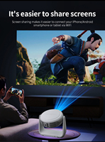 Projecteur Portable Intelligent 4K Android 11 HD 1080P Vidéo Wifi 6 Projecteur Led Extérieur