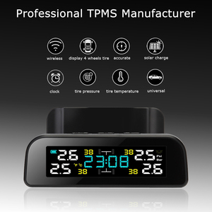 Carqseng không dây kỹ thuật số <span class=keywords><strong>TPMS</strong></span> Xe áp suất lốp hệ thống giám sát với cảm biến bên ngoài năng lượng mặt trời Powered <span class=keywords><strong>TPMS</strong></span> - Product Image 4