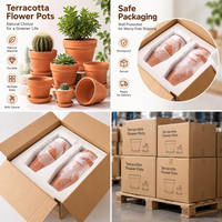 Pots à fleurs en terre cuite en gros avec soucoupes pour plantes d'intérieur et d'extérieur