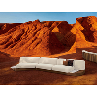 Foshan Sofa 3-4-Sitzer Hochwertig Italienisches Luxus-Echtleder Luxus-Büro- und Heimsofa Geschwungenes Luxussofa