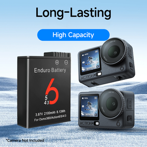 Estuche de Carga Tipo-C para Batería Portátil Enduro, 2100 mAh, <span class=keywords><strong>3</strong></span>.87 V, para Cámara Deportiva DJI Osmo360 Action6/5/4/<span class=keywords><strong>3</strong></span> - Product Image 3