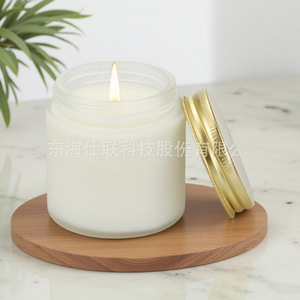 Bougie parfumée en verre dépoli de 3,5 oz, vente en gros, cire végétale DIY, style INS, cadeau, parfum d'ambiance pour la maison - Product Image 1