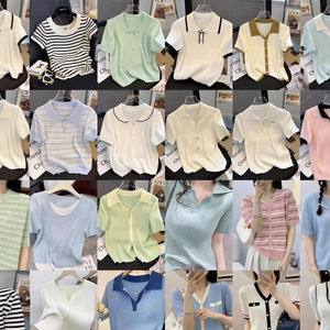 Abbigliamento Top da <span class=keywords><strong>Donna</strong></span> <span class=keywords><strong>Casual</strong></span> Estivo in Tweed con Scollo Particolare all'Ingrosso - Product Image 2