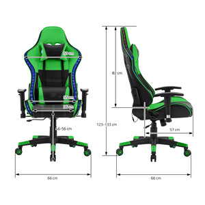 Altura ajustable gran oferta masaje <span class=keywords><strong>verde</strong></span> Rgb luz ergonómica espalda <span class=keywords><strong>Gamer</strong></span> <span class=keywords><strong>silla</strong></span> giratoria Bluetooth altavoces ordenador <span class=keywords><strong>silla</strong></span> de oficina - Product Image 2