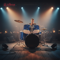 Batterie de percussions professionnelle à cinq fûts et deux cymbales, coque 6 plis, revêtement PVC (DSET-3060)
