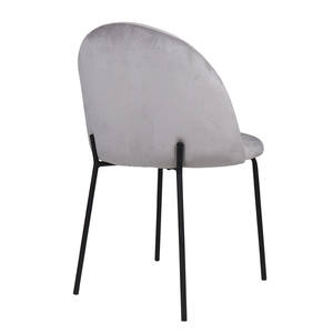 Thiết kế Bắc Âu hiện đại màu xám Bọ Cánh Cứng không tay bên ghế với mở cong tựa lưng ghế - Product Image 5