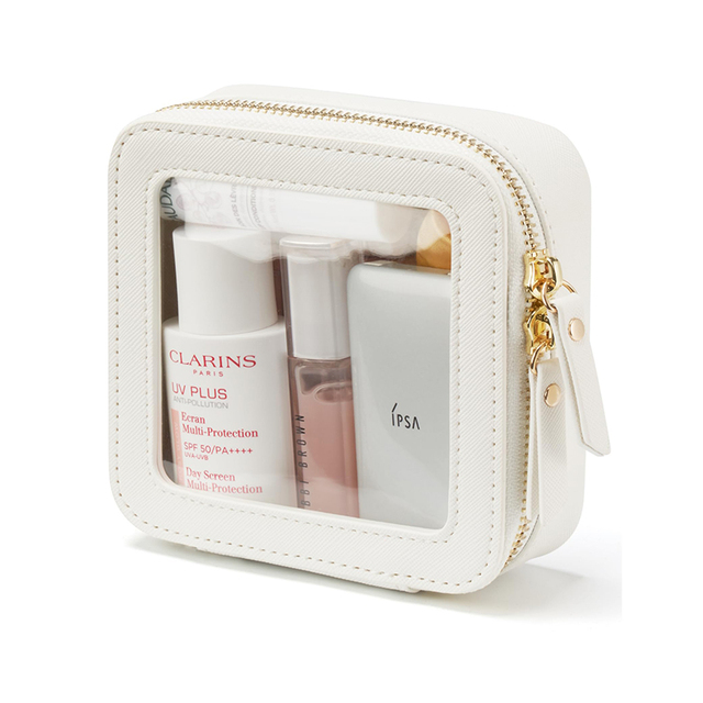 Waterproof PU Eco-Friendly Square for Bag with Zipper Small Clear Cosmetic Pouch for Travel