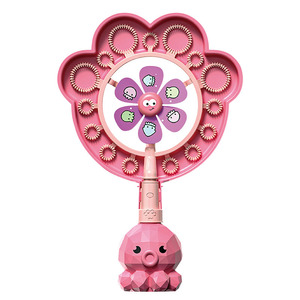 Cute Flower Shape <b>Bubble</b> <b>Wand</b> For Kids Girls Plastic Porous Bubbling Toy 4-6 Years Old - Product Image 1