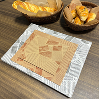 Doublures en papier sulfurisé carrées, imprimées, robustes et résistantes à la chaleur pour ustensiles de cuisson de plusieurs tailles