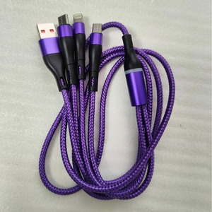 Câble de données à charge rapide, 1.2M, 2 à 3 ports, avec USB C, Lightning, Micro Usb, Type C, pour Apple, Android, Huawei, Xiaomi - Product Image 2