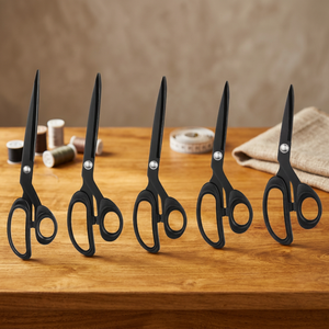 Ciseaux de tailleur professionnels en acier inoxydable, 1 pièce, avec poignée souple, bord lisse, pour la couture de tissus, outils de coupe - Product Image 2