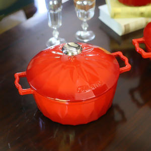 Ensemble de casseroles en fonte émaillée de la série Premium Diamond, <span class=keywords><strong>grande</strong></span> capacité, pour bouillons de fruits de mer et soupes, design de luxe léger, compatible avec tous les types de cuisinières - Product Image 4