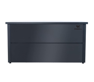 <span class=keywords><strong>Coffre</strong></span> de rangement extérieur en métal de style européen <span class=keywords><strong>Anthracite</strong></span> 400L, bac de rangement en acier étanche avec couvercle verrouillable, capacité de charge 100KG - Product Image 1