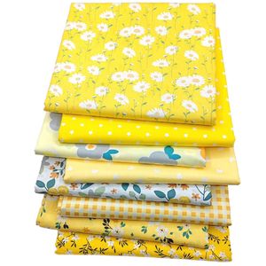 Nuevo conjunto de tela de algodón twill estampada con diseño floral amarillo para patchwork y confección de ropa de cama - Product Image 4