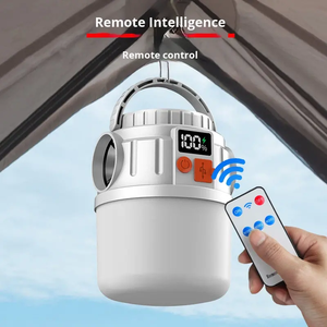 <span class=keywords><strong>Linterna</strong></span> Solar <span class=keywords><strong>Verde</strong></span> para Camping, Impermeable, con Control Remoto, Pantalla Digital, Recargable, LED Multifuncional, Lámpara Colgante para Jardín - Product Image 6