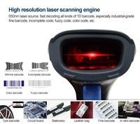 Lecteur de codes-barres 1D filaire haute précision Syble XB-2058, scanner de codes-barres laser 1D portable pour la vente au détail