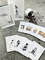 Sachet filtre à café jetable à suspendre, imprimé sur mesure, pour emballage de café moulu en détail