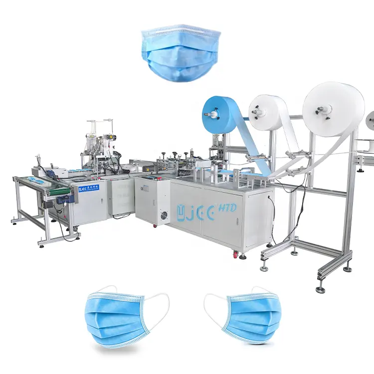 Máquina de producción de mascarillas de nueva generación, máquina desechable para mascarillas planas de 3 capas