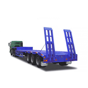 40 pies Lowboy cuello de cisne Remolque 35 Ton Lowboy 50ft Trialers Tractor Camiones Lowbed Low Bed Truck Semirremolque de China - Product Image 1