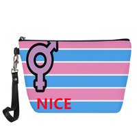 Trousse de Maquillage Personnalisée à Thème Arc-en-ciel Transféminin et Gay avec Impression UV pour Voyages d'Affaires, Rangement de Coiffeuse et Stock de Détail