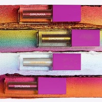 Fard à paupières liquide quatre couleurs, poudre scintillante, paillettes fines, paillettes brillantes, fard à paupières waterproof