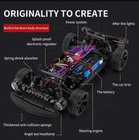 Радиоуправляемая дрифт-машина AiJH 35 км/ч 4WD Muscle Car с LED-подсветкой, масштаб 1:16, на пульте управления, OEM/ODM, индивидуальный дизайн