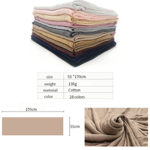 Extensible Jersey Hijab Musulman Islamique Arabe Écharpe Turban Turquie Châle Foulards en coton Mercerisé Doux pour <span class=keywords><strong>les</strong></span> femmes élégant - Product Image 4