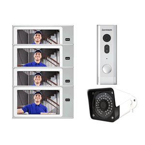 Lermom design De Mode 4 Fil Maison Intelligente Sonnette D'appel Étanche Sonnette interphone kit visiophone avec caméra - Product Image 1