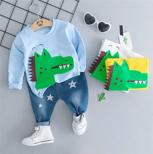 Vêtements en gros : Tissus, collants et ensembles de t-shirts en coton fabriqués en Inde pour bébés garçons, avec jeans - Aliexpress UK - Product Image 4