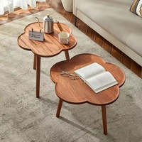 Table basse en bois massif sur mesure, petite table d'appoint pour salon, balcon, chambre, table à thé d'angle pour petite famille