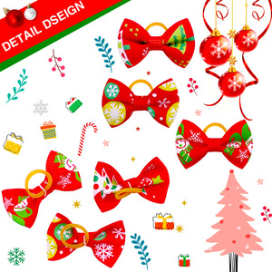 Accesorios Navideños Clásicos para Mascotas al por Mayor, Lazos de Poliéster para Perros - Product Image 6
