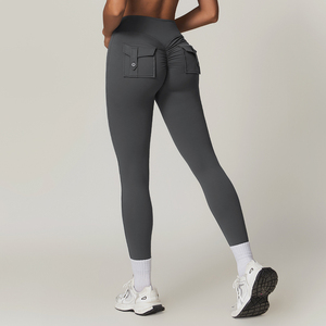 Ropa deportiva para <span class=keywords><strong>mujer</strong></span>, <span class=keywords><strong>mallas</strong></span> deportivas con bolsillo para gimnasio, pantalones deportivos para <span class=keywords><strong>mujer</strong></span>, <span class=keywords><strong>mallas</strong></span> de cintura alta para levantar glúteos, <span class=keywords><strong>mallas</strong></span> deportivas para correr - Product Image 5